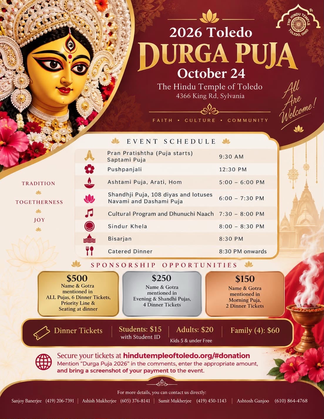 Durga Pooja event poster